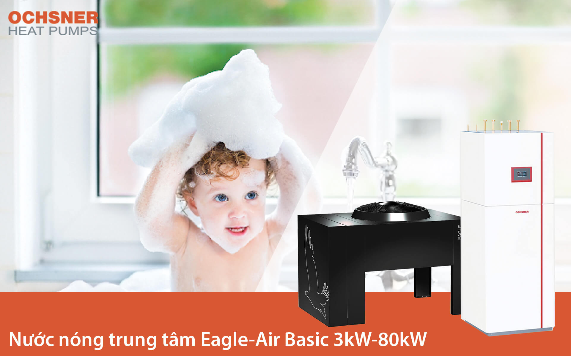 Nước nóng trung tâm Heatpump Eagle-Air Basic